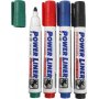 Marqueurs pour tableau blanc 4 mm - couleurs mlanges - 4 pcs