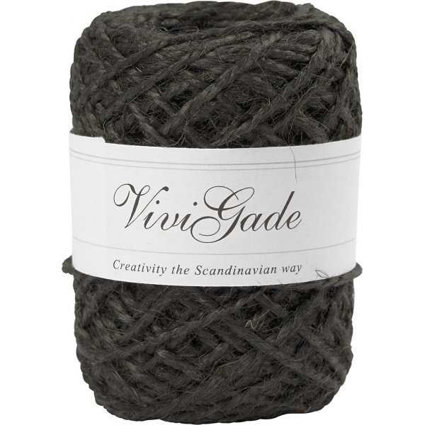 Chanvre naturel - noir - 30 m