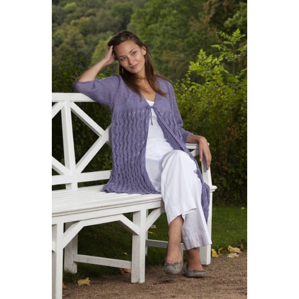 Patron tricot - Cardigan long avec dentelle