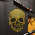 Image client Carnet de croquis Sakura Papier noir 140g 80 feuilles - 13x21 cm