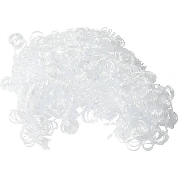 Cheveux de poupée bouclés - blanc - 15 g Cheveux de poupée bouclés - blanc - 15 g