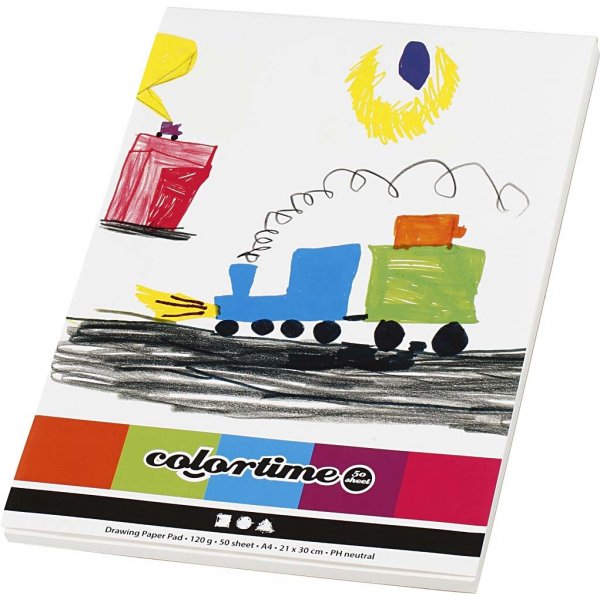 Bloc  dessin - blanc - A4 - 50 feuilles