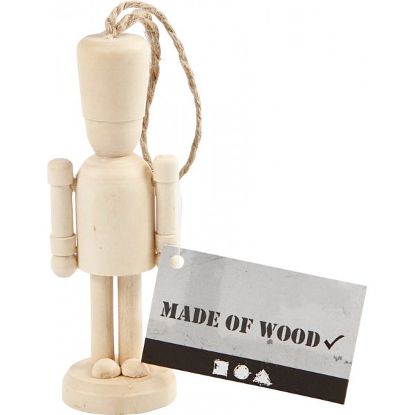 Figurine avec cordon de suspension - bois