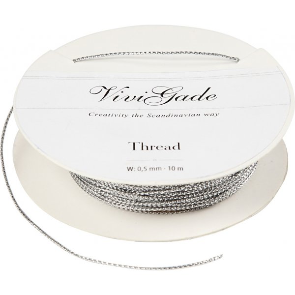 Fil - 0,5 mm argent - 10 m