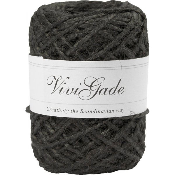 Chanvre naturel - noir - 30 m