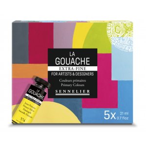 Gouache couleur Sennelier X-Fine Coffret 5x21ml Gouache couleur Sennelier X-Fine Coffret 5x21ml