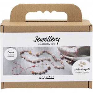 Kit DIY - Bijoux en agate - Rose Kit DIY - Bijoux en agate - Rose