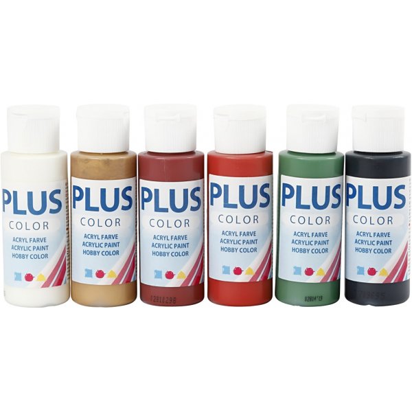 Peinture Plus Color Hobby - Couleurs de Nol - 6 x 60 ml