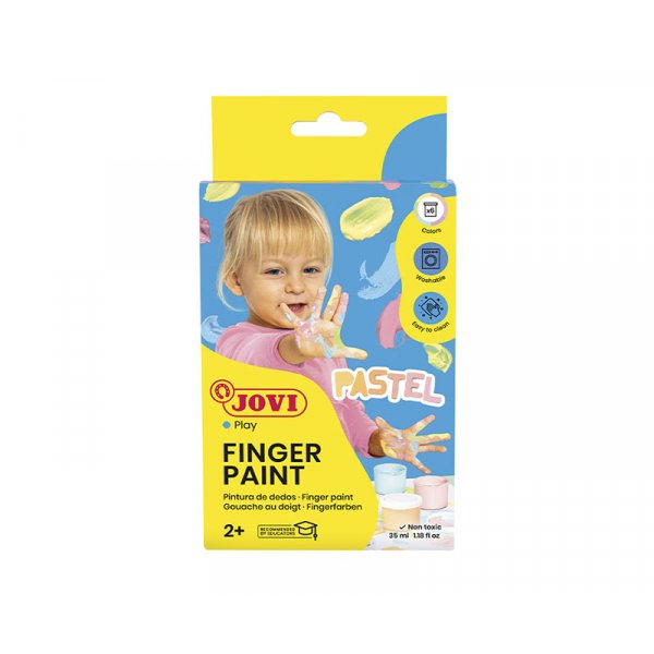 Set de peinture au doigt - Jovi - 6 couleurs pastel 35 ml