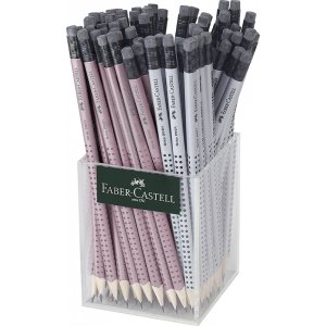 Set de crayons - Faber-Castell - GP Grip 2001 avec pointe gomme B Set de crayons - Faber-Castell - GP Grip 2001 avec pointe gomme B
