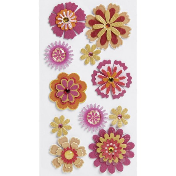 Mlange d\\\'autocollants - Fleur - Mix