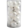 Boules de sapin de Nol - blanches - nacre - 6 cm - 20 pcs
