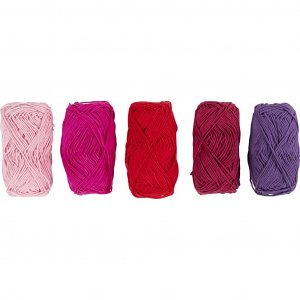 Fil de coton 8/4 Harmonie violette/rose 5×50 m 5×20 g Fil de coton 8/4 Harmonie violette/rose 5×50 m 5×20 g