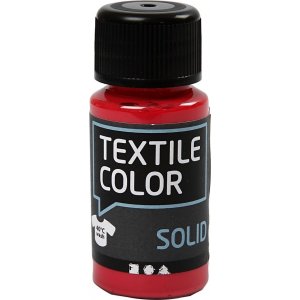 Peinture textile textile solide - rouge - couvrante - 50 ml Peinture textile textile solide - rouge - couvrante - 50 ml