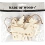 Pendentifs de Nol - rennes et traneau - 6 pcs