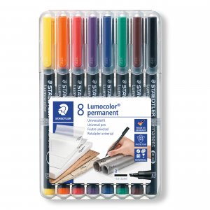 OH Pen Lumocolor Permanent 1-2,5 mm - 8 stylos OH Pen Lumocolor Permanent 1-2,5 mm - 8 stylos