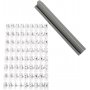 Set de tampons - blanc - lettres - chiffres