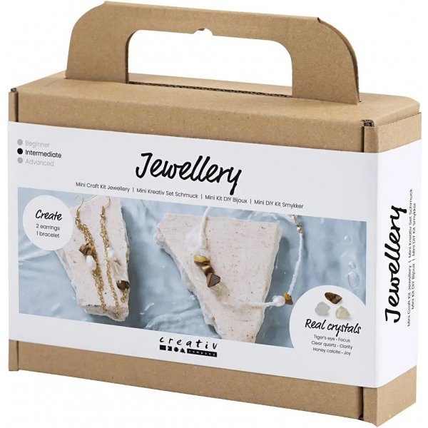 Mini Kit DIY Bijoux, Collier et boucles d'oreilles avec cristaux