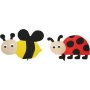 Figurines en bois avec supports - 10 pcs