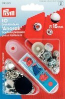Bouton poussoir à rivet ANORAK laiton blanc 15 mm 10 pcs Bouton poussoir à rivet ANORAK laiton blanc 15 mm 10 pcs