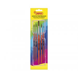 Coffret de pinceaux - Jovi - paquet de 5 poils naturels à pointe ronde tailles 0, 4, 6, 8 et 12 Coffret de pinceaux - Jovi - paquet de 5 poils naturels à pointe ronde tailles 0, 4, 6, 8 et 12