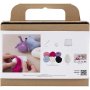 Mini Kit DIY Feutrage  l'aiguille, couleurs mlanges, Monstre