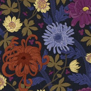Tricot à motifs 150 cm - Chrysanthème Tricot à motifs 150 cm - Chrysanthème
