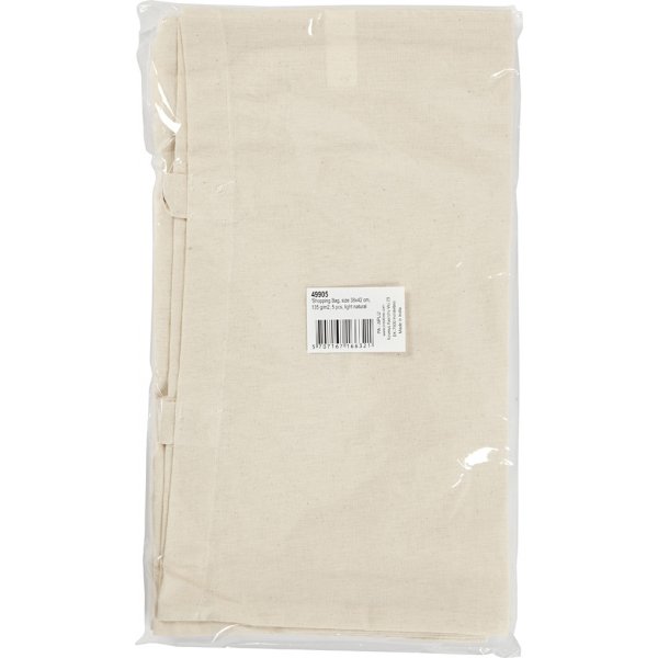 Sac textile - nature claire - 38x42 cm - 5 pcs