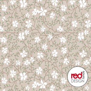Toile cirée à motif de petites fleurs - Lin/vert Toile cirée à motif de petites fleurs - Lin/vert