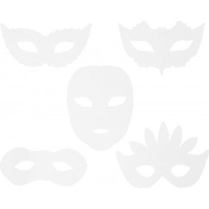 Masques de théâtre TeaCH Me - blancs - 16 pcs Masques de théâtre TeaCH Me - blancs - 16 pcs