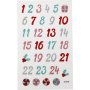 Autocollants paillets - numros de calendrier