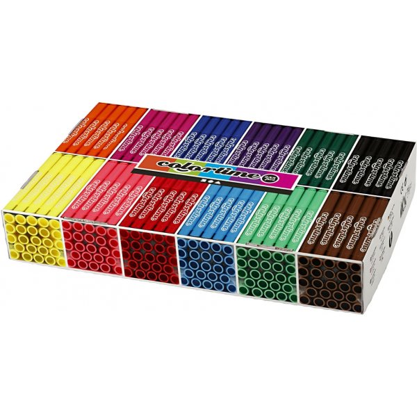 Crayons Colortime - couleurs standards - 5 mm - 24 pcs
