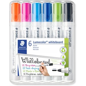 Boîte de 6 marqueurs Lumocolor WB 2 mm Boîte de 6 marqueurs Lumocolor WB 2 mm