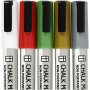 Marqueurs  craie - couleurs mtalliques - 5 pcs