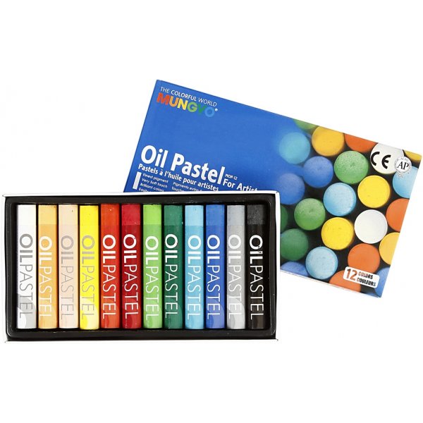 Pastels  l'huile Mungyo - couleurs mlanges - 12 pcs