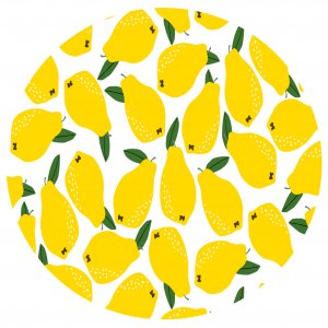 Bâche PVC Ronde Citron - Jaune Bâche PVC Ronde Citron - Jaune