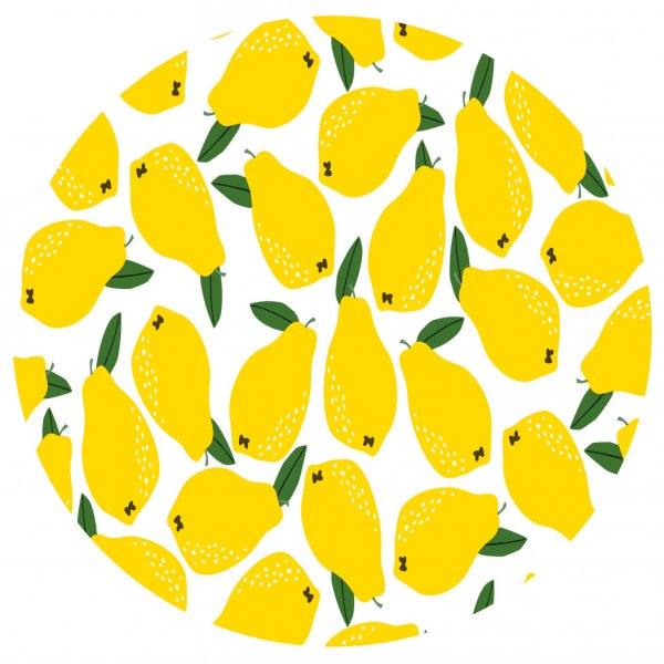 Bche PVC Ronde Citron - Jaune