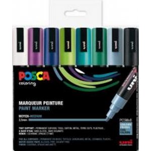 Poscaset PC-5M Couleurs Froides - 8 Crayons Poscaset PC-5M Couleurs Froides - 8 Crayons