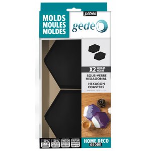 Modelage - Pébéo Gédéo - Moule silicone hexagonal lot de 2 Modelage - Pébéo Gédéo - Moule silicone hexagonal lot de 2