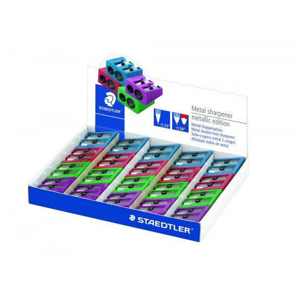 Taille-Crayon Double Trou - Mtallis