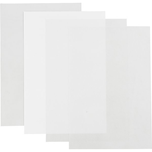Feuille plastique rtractable - Transparent brillant - Transparent mat - Blanc mat - 4 feuilles