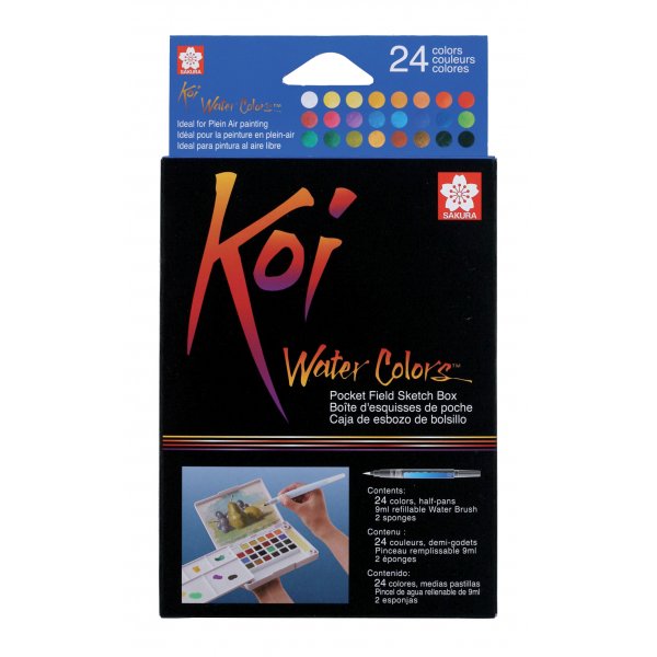 Set de peinture Sakura Koi Water Colors - 24 crayons + pinceau