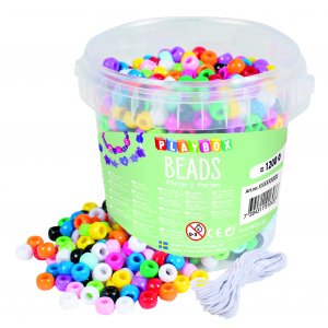 Perles en plastique en seau - 1200 pcs Perles en plastique en seau - 1200 pcs