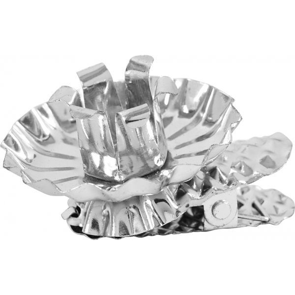 Clips lumineux - argents - 40 mm - 8 pcs