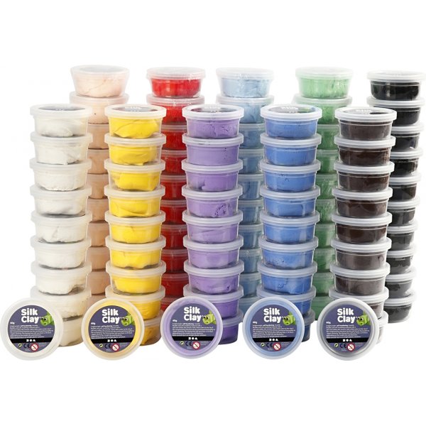 Silk Clay® - couleurs mélangées - 10 x 10 x 35 g Silk Clay® - couleurs mélangées - 10 x 10 x 35 g