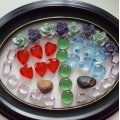 Image client Boules de verre 18 - 20 mm - vertes 100 g / 20 pcs.