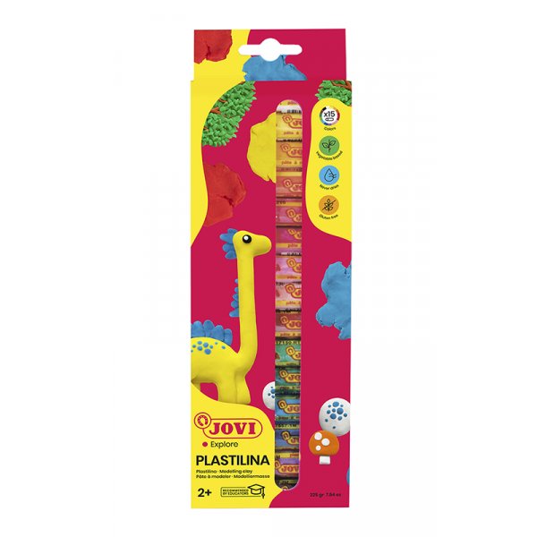 Argile - Jovi Plastilina - paquet de 15 couleurs mlanges 15 g