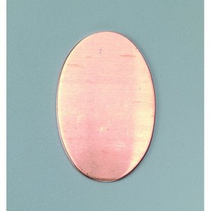 Plaque de cuivre brillante 43 x 28 mm - ovale Plaque de cuivre brillante 43 x 28 mm - ovale