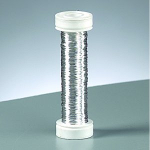 Fil de cuivre ø 0,18 mm - argent métallique 25 m Fil de cuivre ø 0,18 mm - argent métallique 25 m