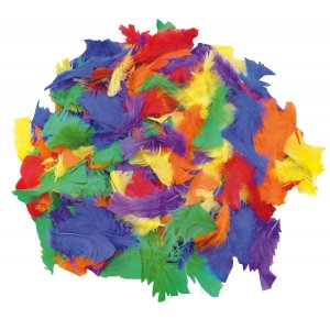 Plumes 100 g couleurs mélangées Plumes 100 g couleurs mélangées